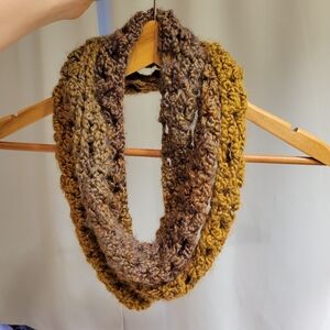 Handmade Crochet Infinity Scarf Soft Textured